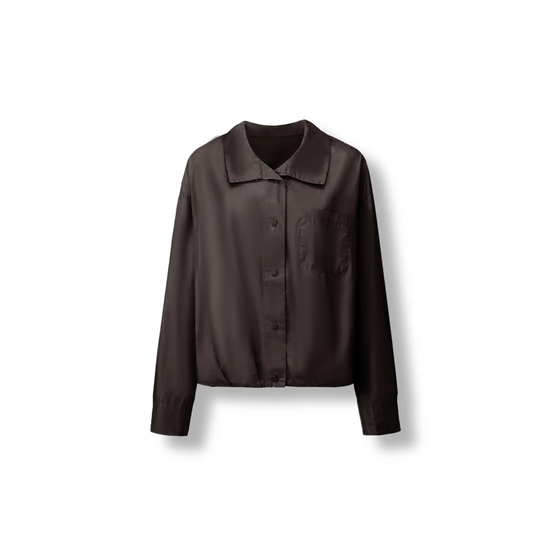 25ss秋冬时尚翻领设计气质风短外套（866175-915-595）