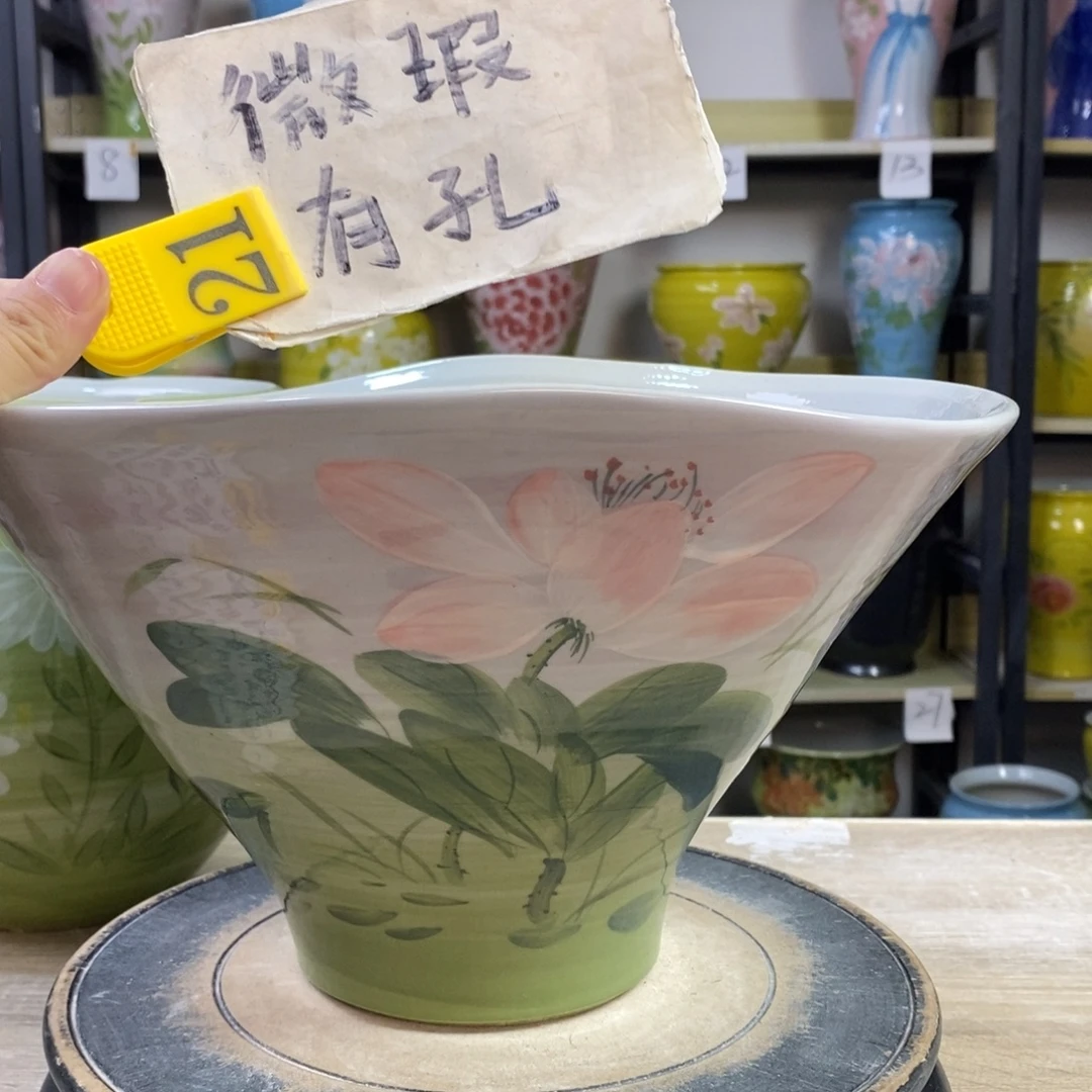 景德镇手工手绘陶瓷花盆