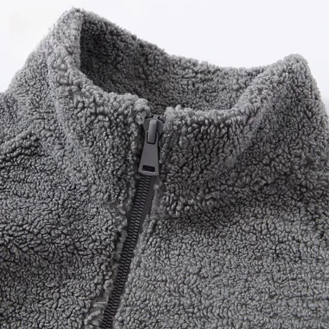 秋冬季羊羔绒外套男棉衣港风潮流宽松学生情侣装立领加绒加厚棉服