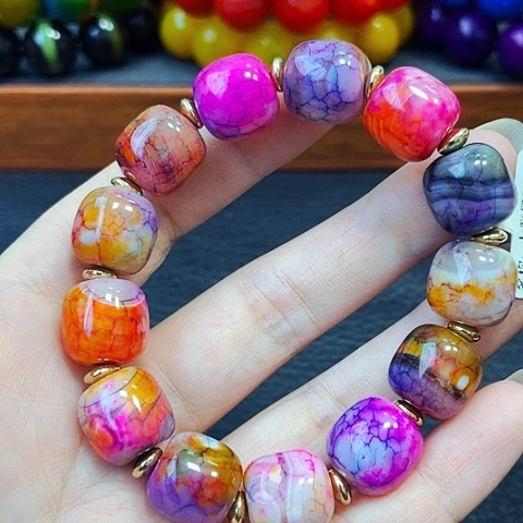 手饰玛瑙未镶嵌七彩凤羽涅槃14