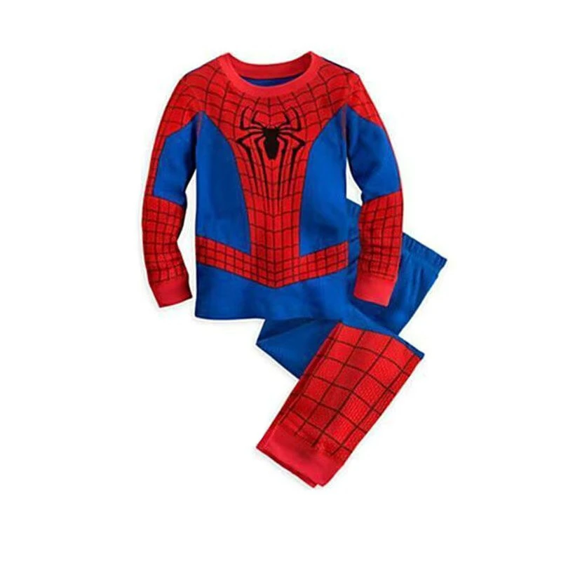 秋衣春秋秋裤新款纯棉卡通童装男童蜘蛛侠儿童睡衣家居服长袖套装