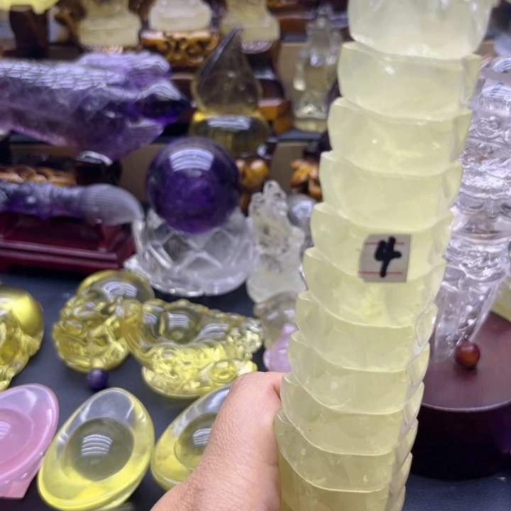 水晶摆件未镶嵌钟*程摆件
