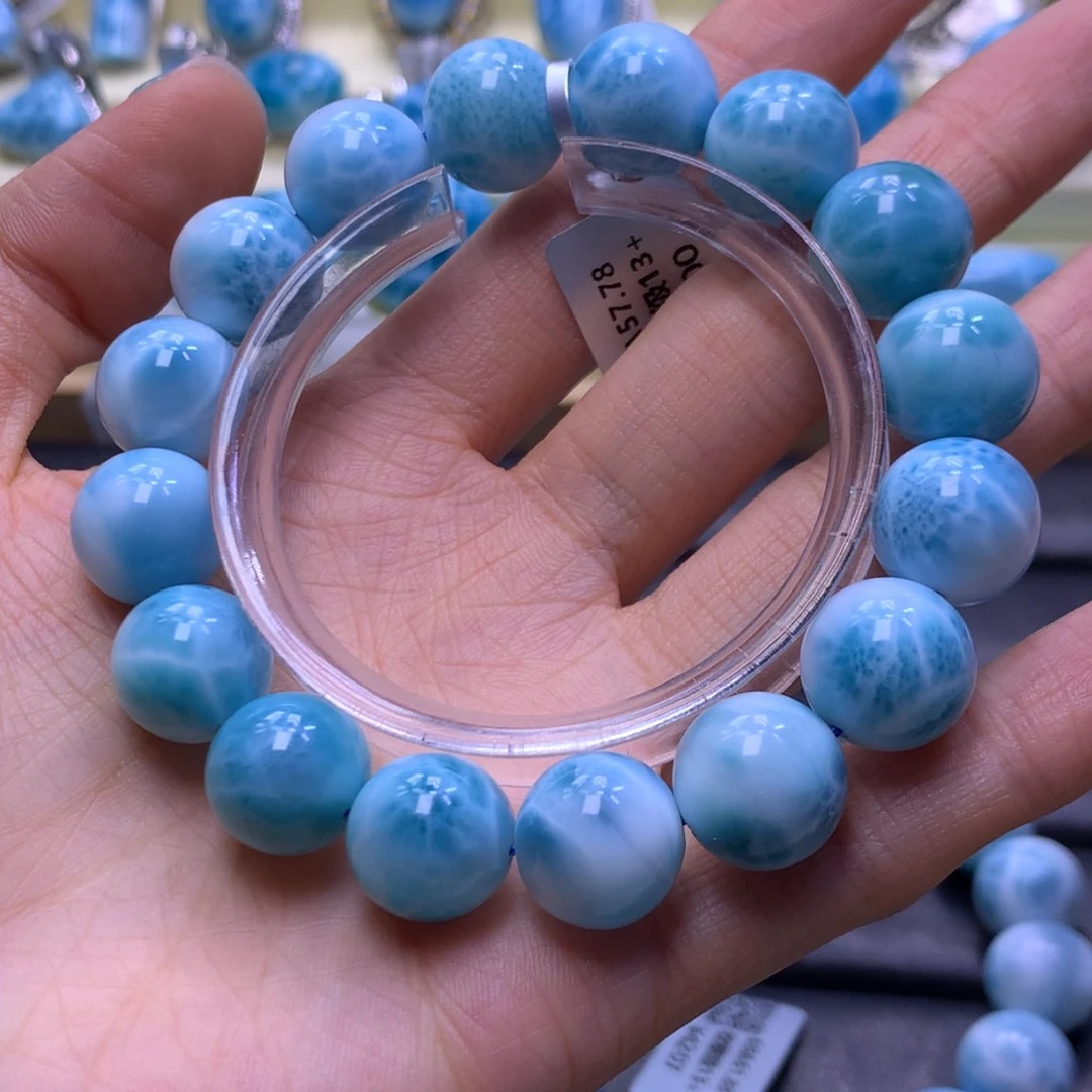 针钠钙石（海纹石）未镶嵌手链13mm手串