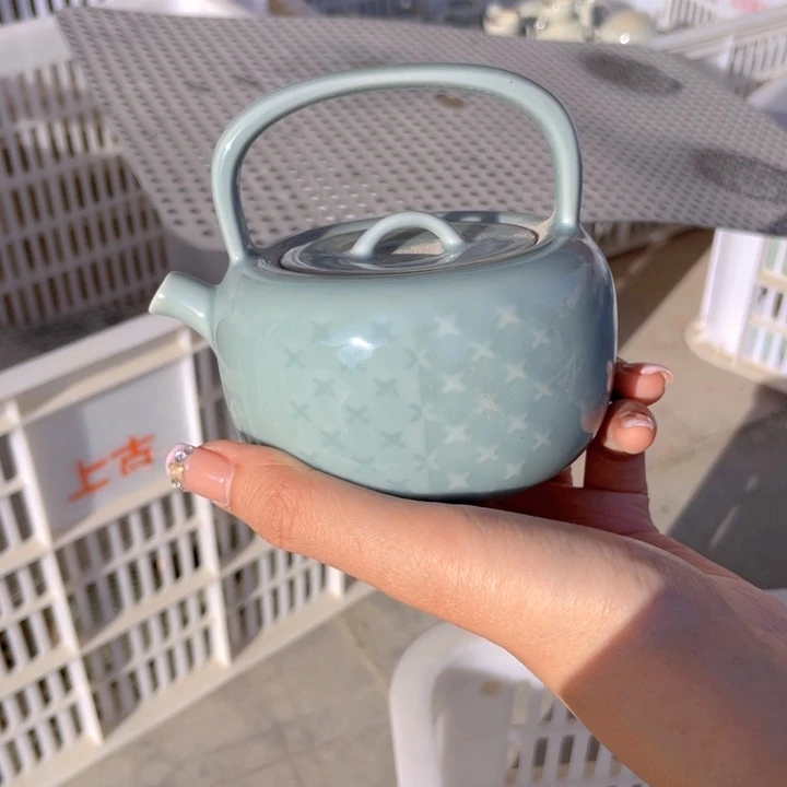 微瑕左右快客提梁壶