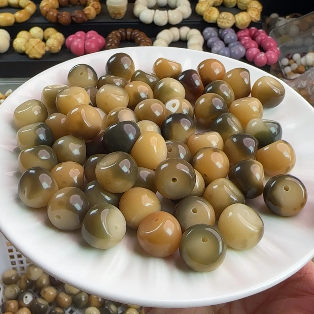 菩提根/象牙果吊坠卡15.5非料花皮蒜瓣100颗