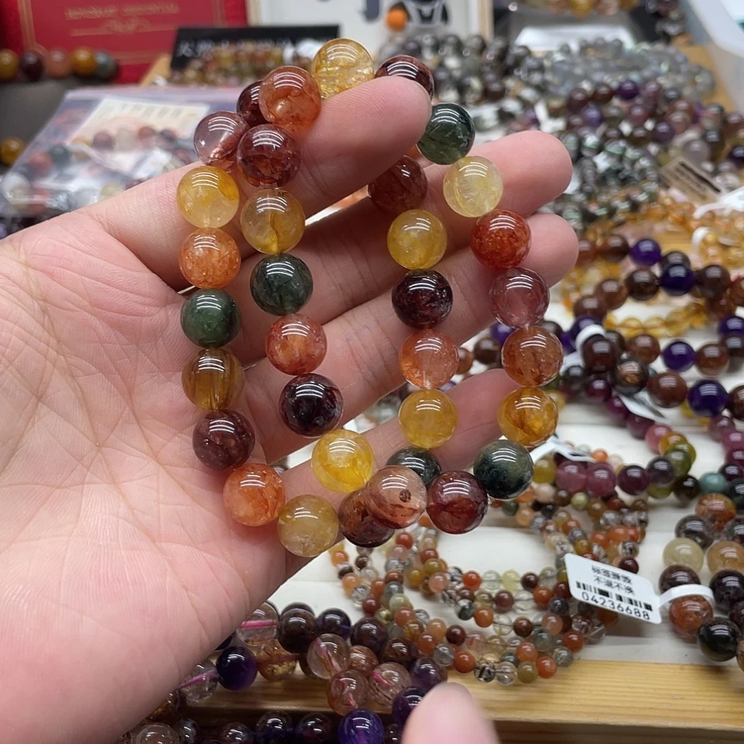 水晶手链未镶嵌多样性发货发一条