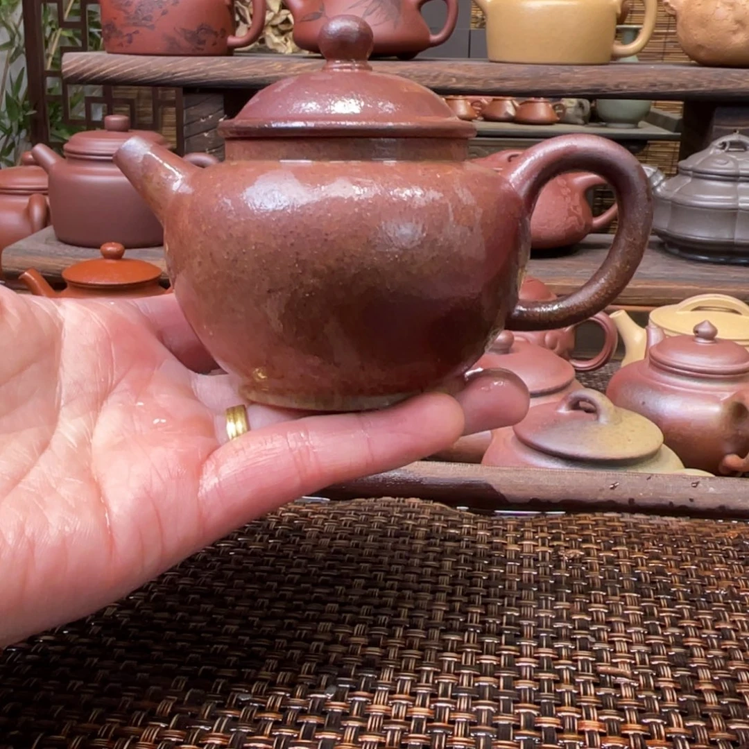 紫砂茶壶宜兴原矿紫砂手工制150