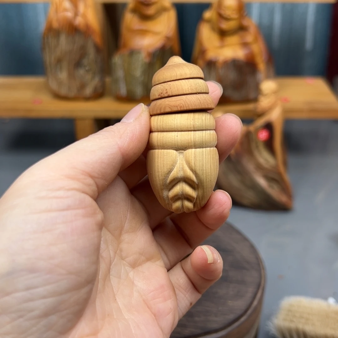 木崖柏木摆件手把件，