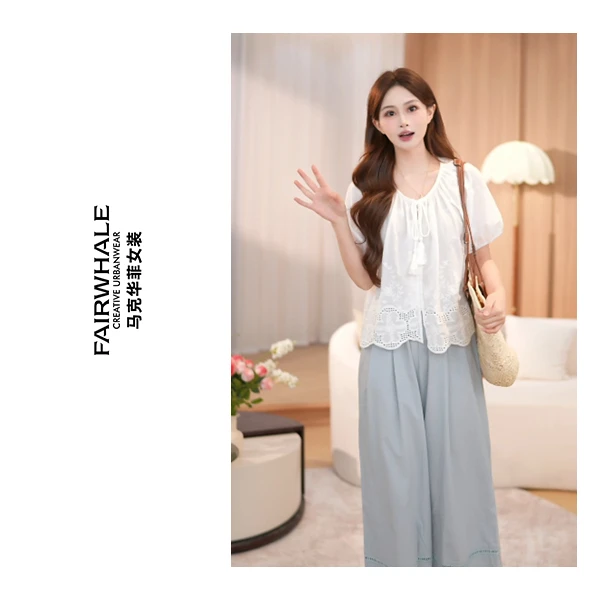 马克华菲女装夏季欧若风气质设计感短袖上衣F52004A456 qq