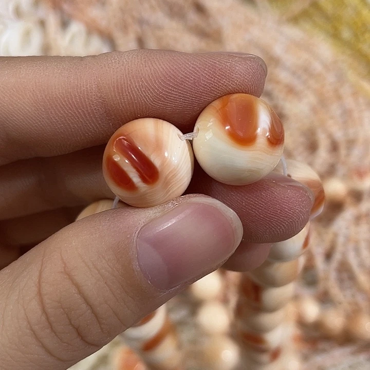 贝壳非金属2颗14mm万宝宝圆珠