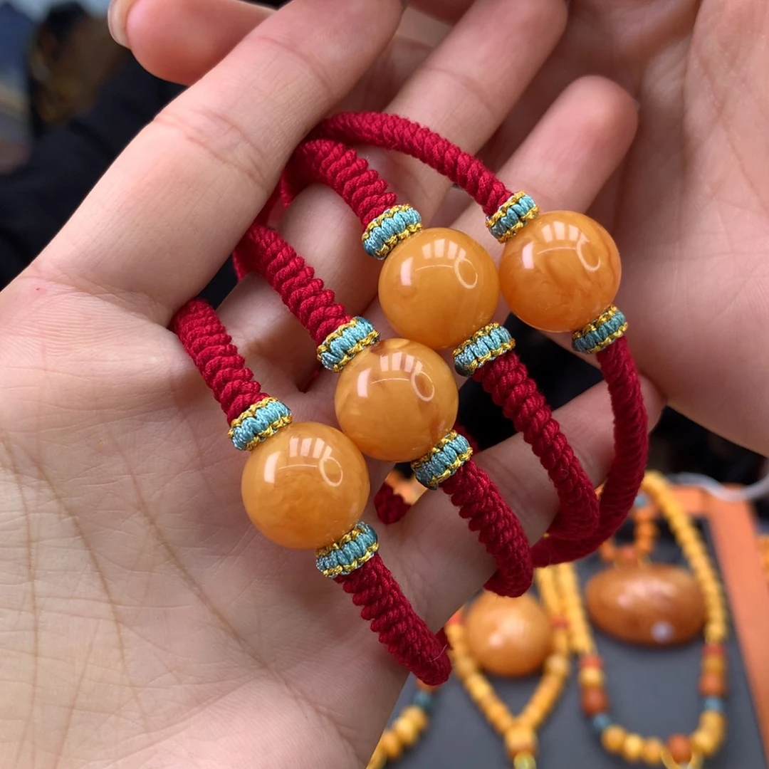 蜜蜡手绳未镶嵌多样性发一