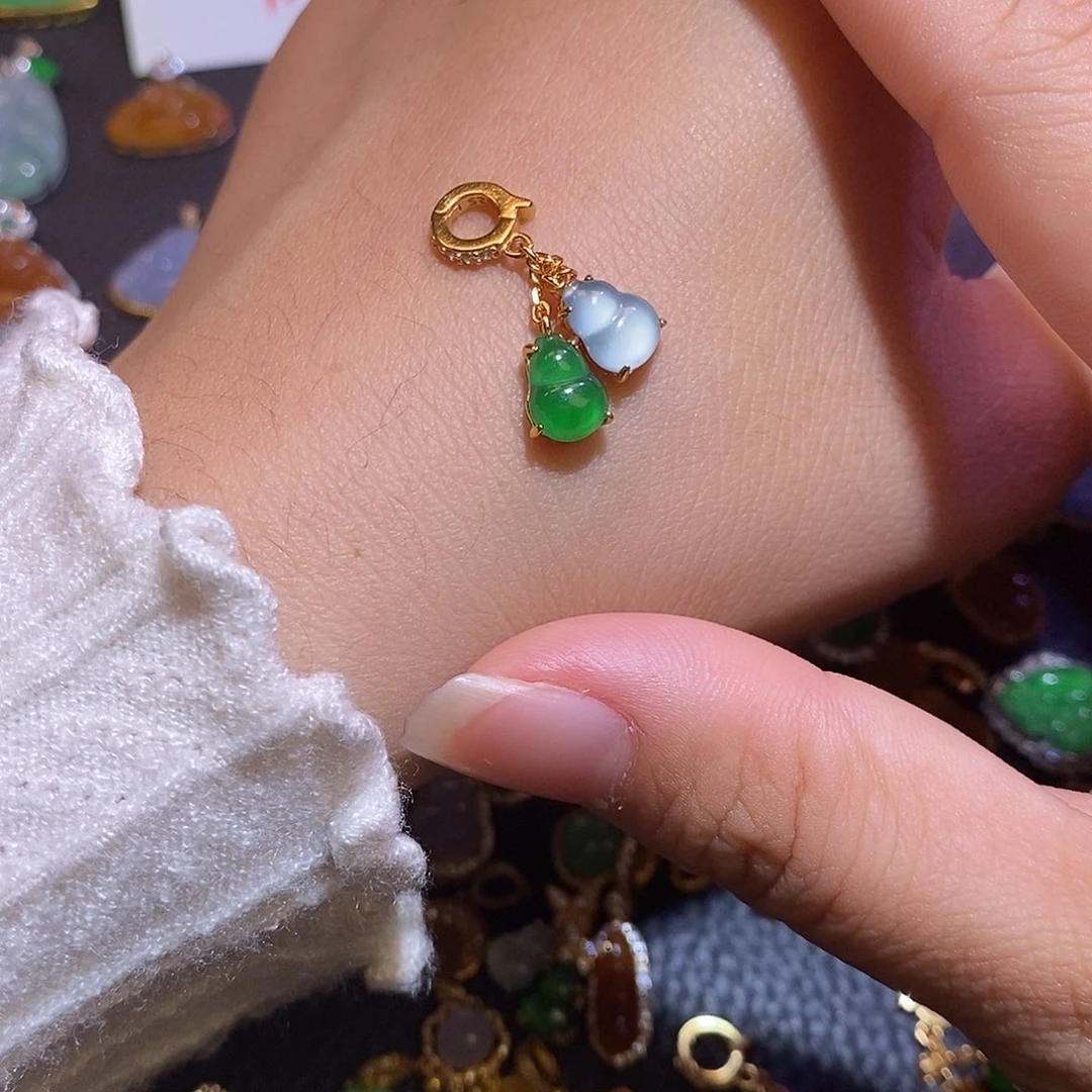 翡翠银S925镶嵌颈饰