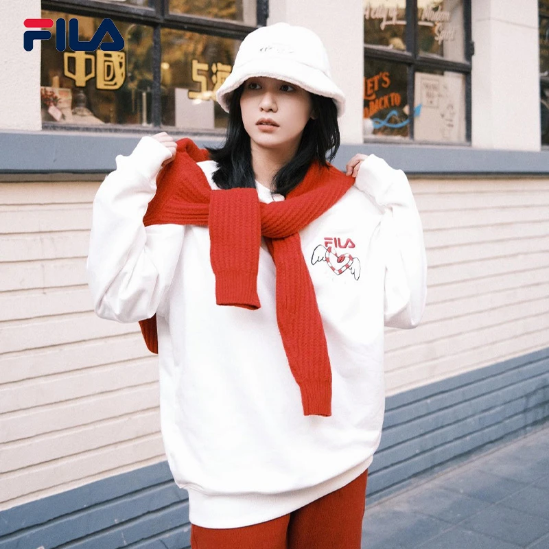 【蛇年限定】FILA斐乐氧气卫衣情侣流行针织新款套头衫F11U519202F