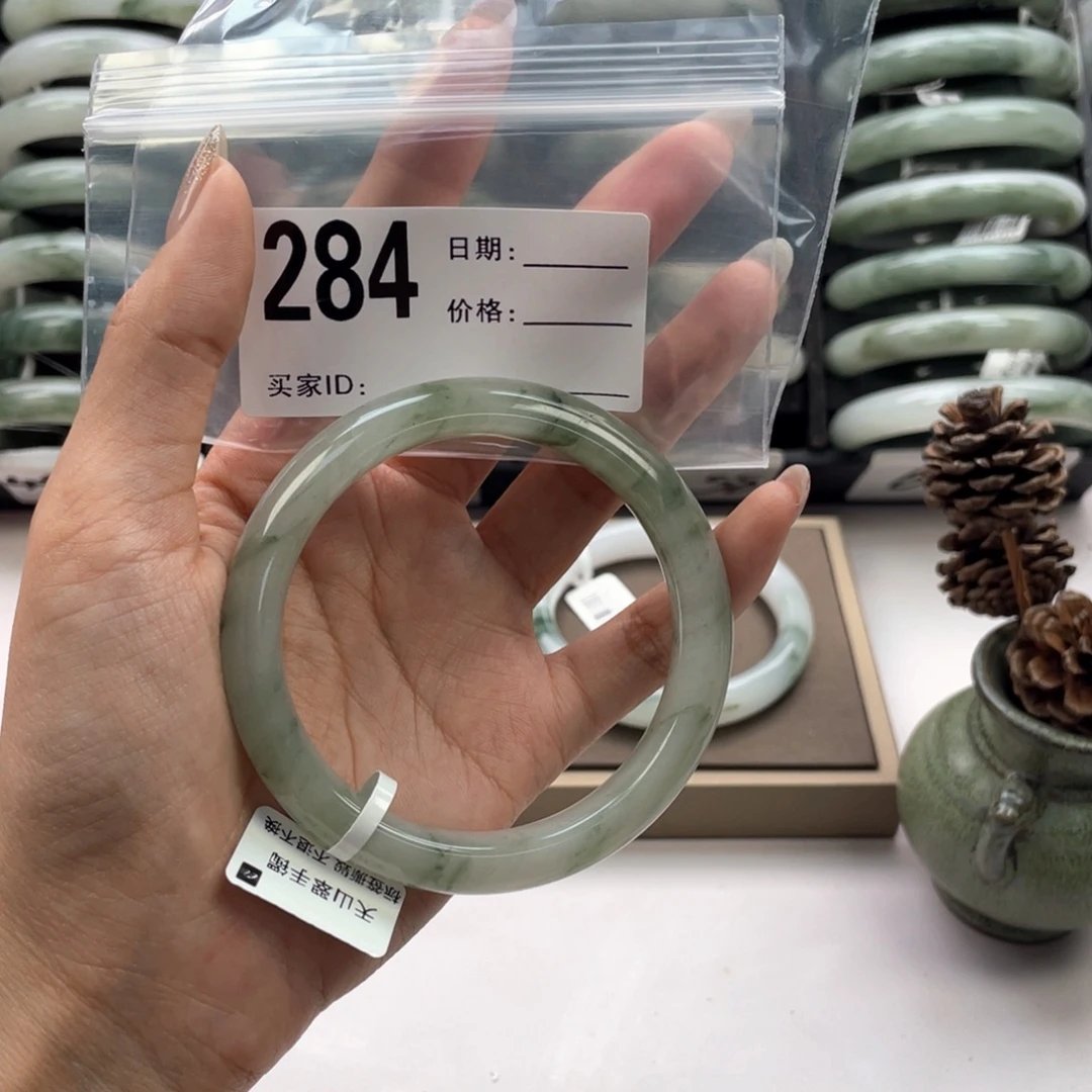石英质玉（天山翠）手镯未镶嵌284