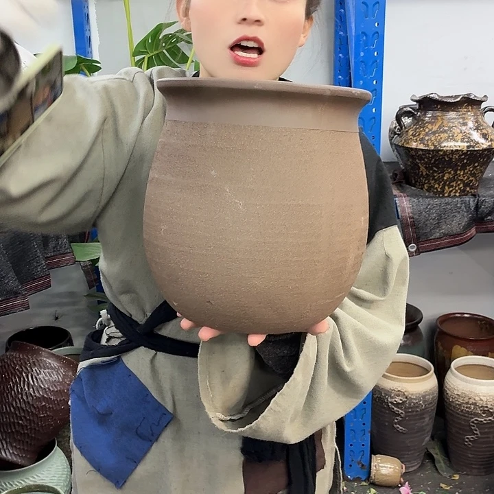 22×25 -粗陶花盆有孔-买买买