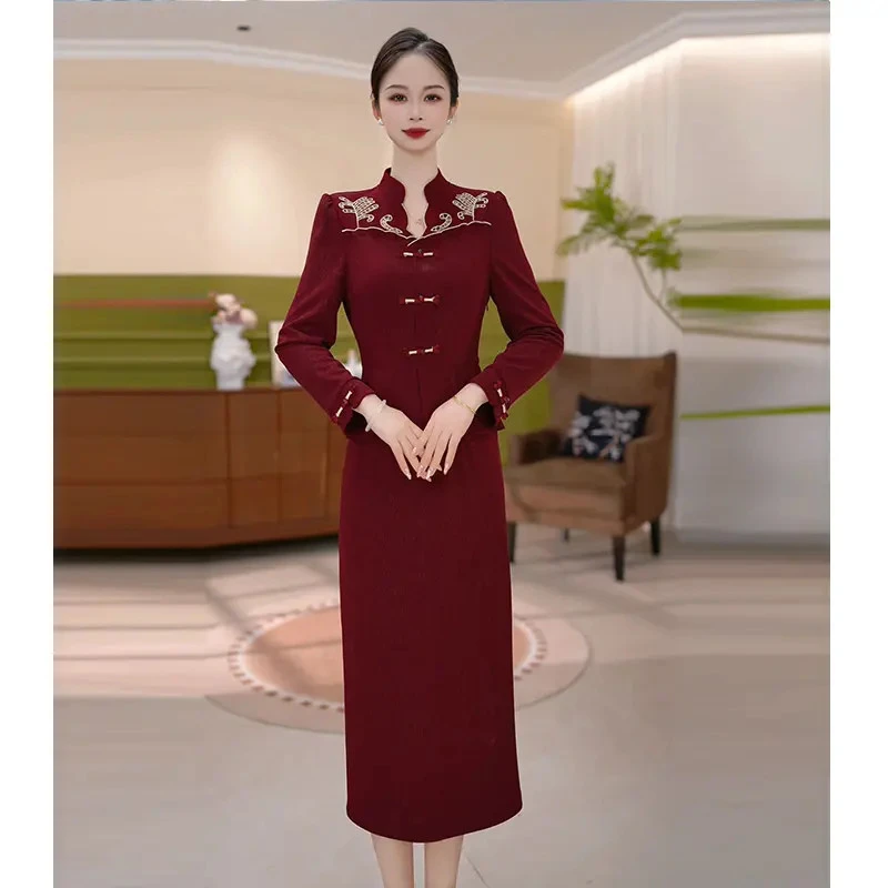 JG-25554 新款2025年秋季时尚气质优雅显瘦连衣裙 M-4XL秋冬