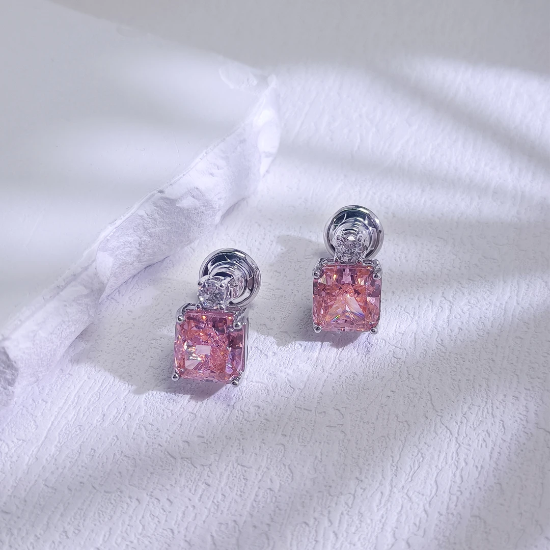 铜合金合成锆石耳饰 GTL-52940 耳饰欧美镶嵌百搭时尚气质轻奢