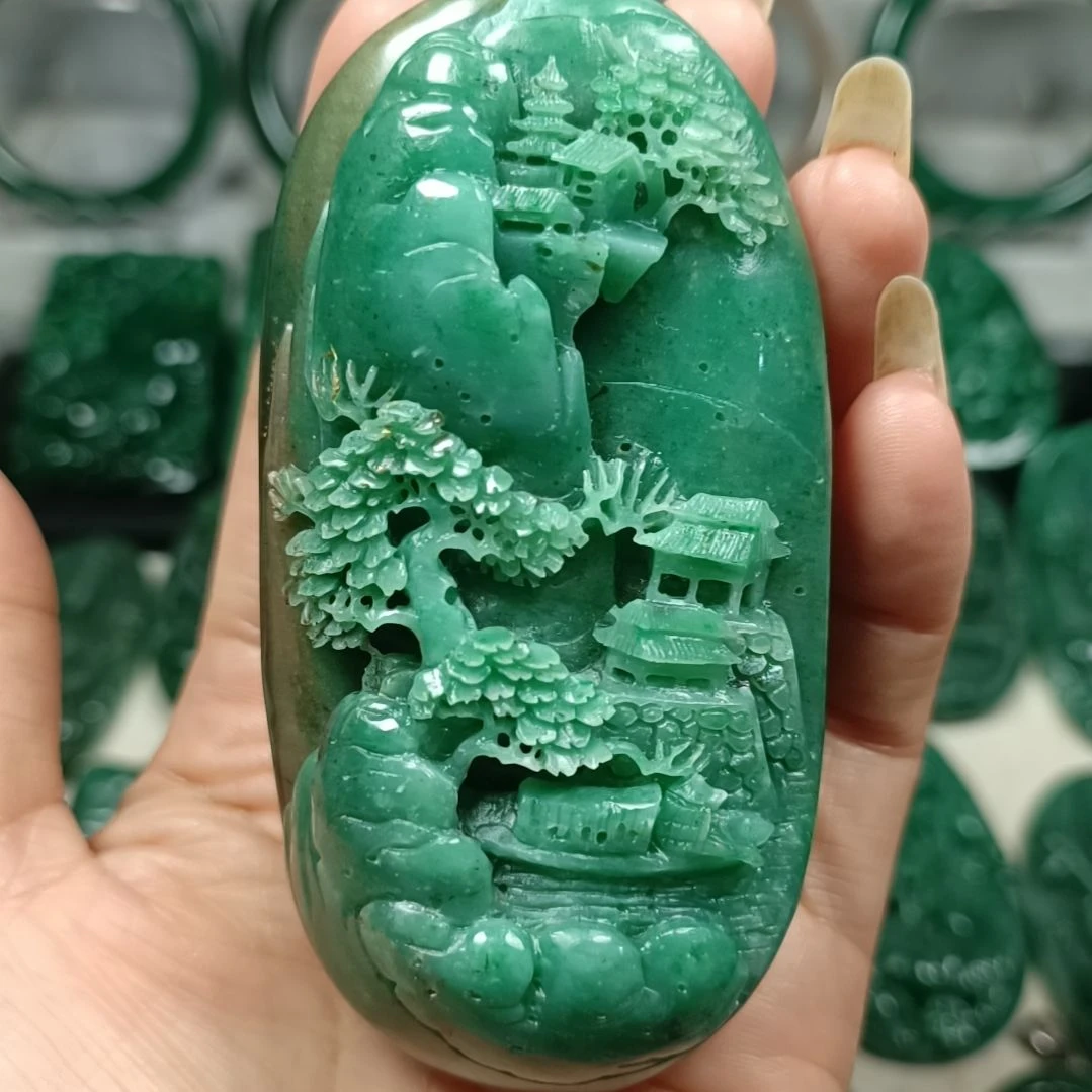 独山玉未镶嵌山水把玩