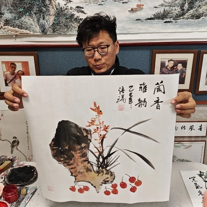 国画贾海瑞老师现场定制