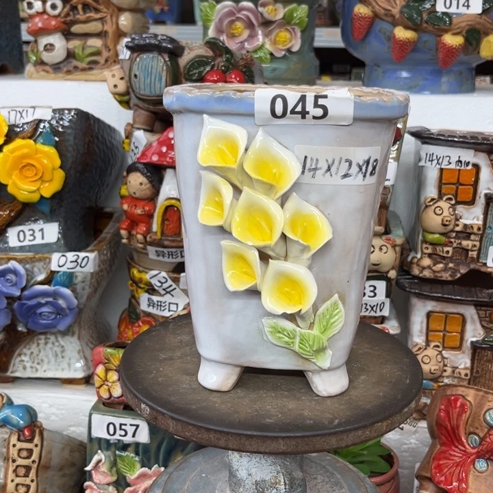 紫砂花盆粗陶材质多肉花盆