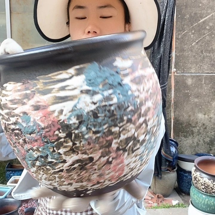 紫砂花盆正品口25高24