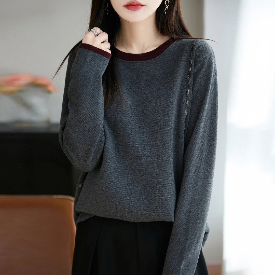 大码女装胖mm秋冬女士毛衣遮肚子巨显瘦上衣内搭可外穿针织打底衫