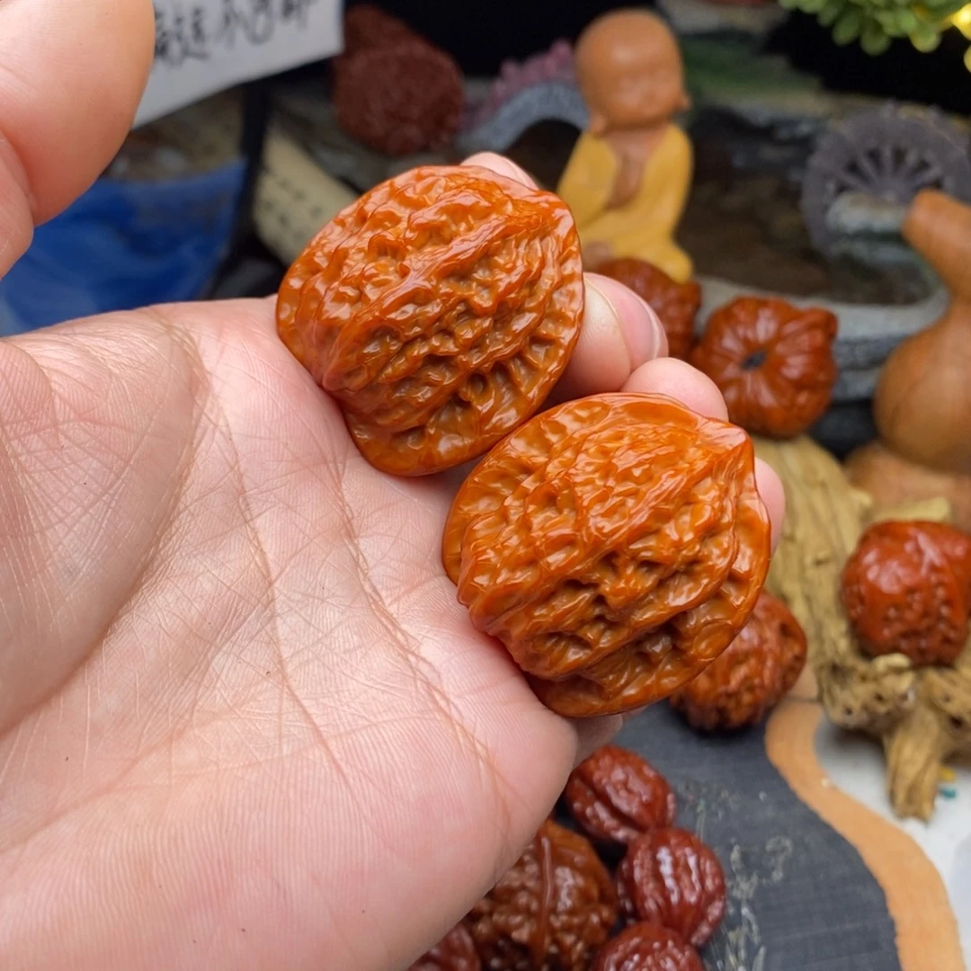 白***家把件文玩核桃公子帽