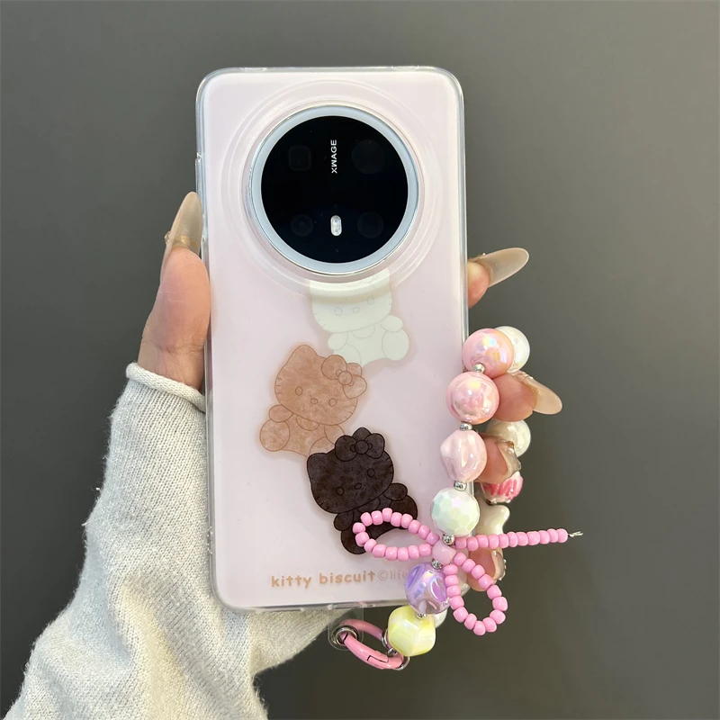 无品牌kt猫兔子饼干适用华为mate70/60pro+手机壳pura70链条40/50
