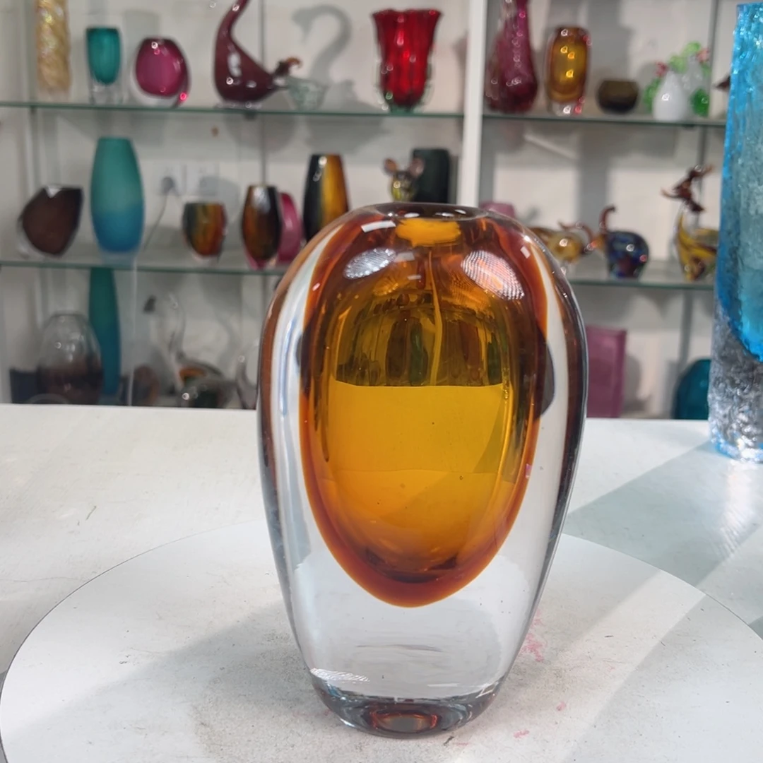 高 16 轻奢琉璃花器福利正常手工痕迹