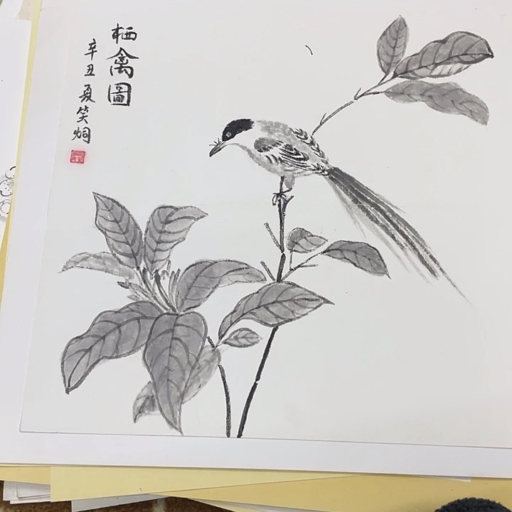 国画38-38卡纸作品艺