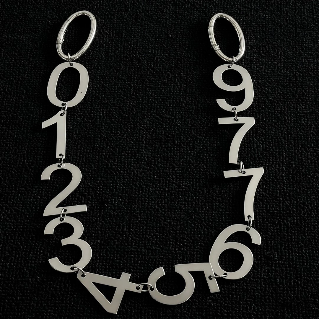 KGSC原创金属数字系列腰间挂饰cleanfit包挂朋克风裤链设计感小众