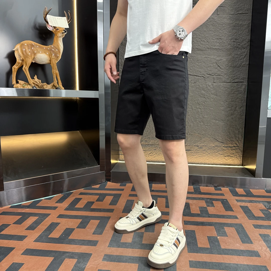 男士三防夏季薄款轻奢高定短牛仔裤时尚短裤9826-1