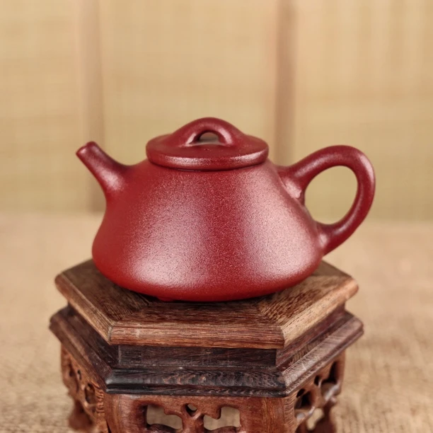 原矿紫砂朱泥路宝釉子冶石瓢壶（安全包装）微瑕福利-周其凯