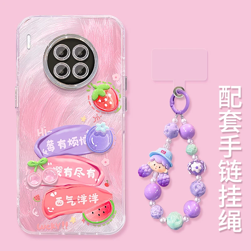 适用于华为Mate30莓有烦恼公仔精孔羽纱纹创意防摔手机壳