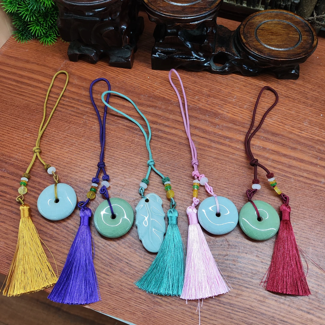 汝瓷配件，天青，豆绿，小摆件