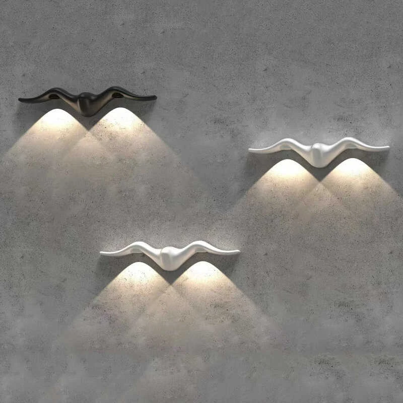 现代简约户外壁灯创意海鸥装饰壁灯走廊过道防水庭院阳台外墙壁灯