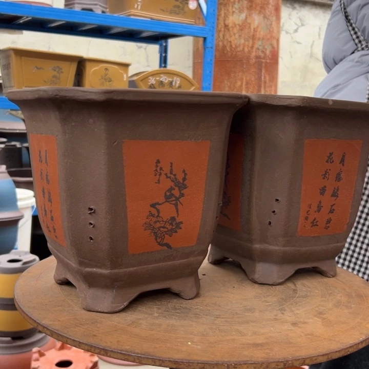 23+23红切角四方花盆花盆花盆