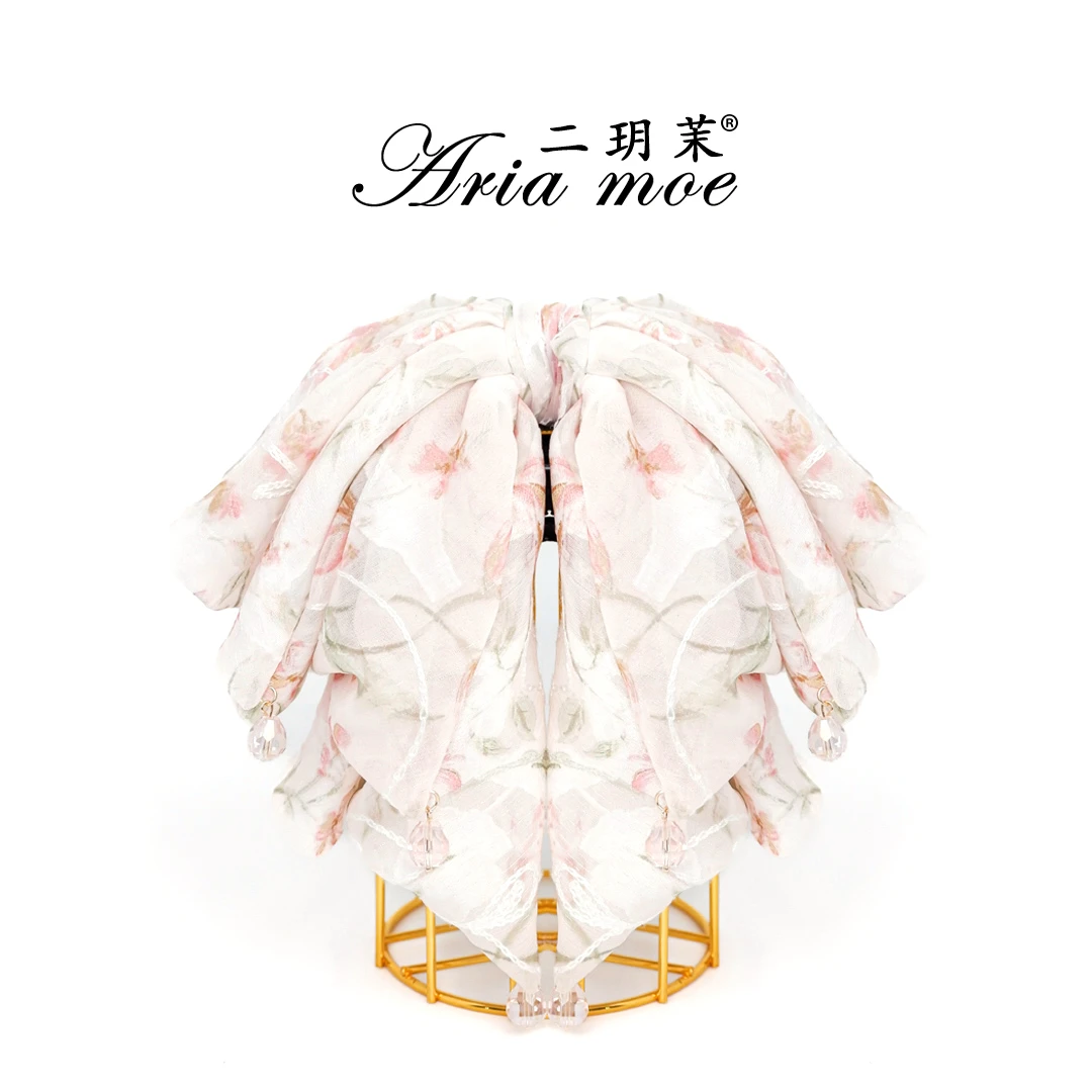 【郁金香】原创2025新款复古碎花马尾夹女高级感精致气质抓夹懒人夹