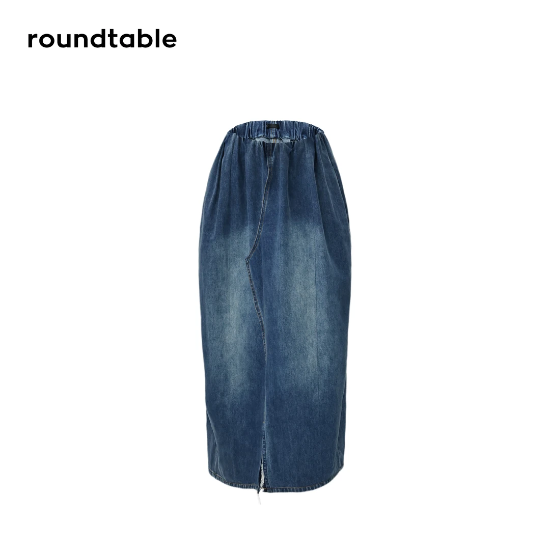 丹宁日记牛仔半裙高腰直筒时尚休闲百搭开叉宽松水洗 ZGW2107182