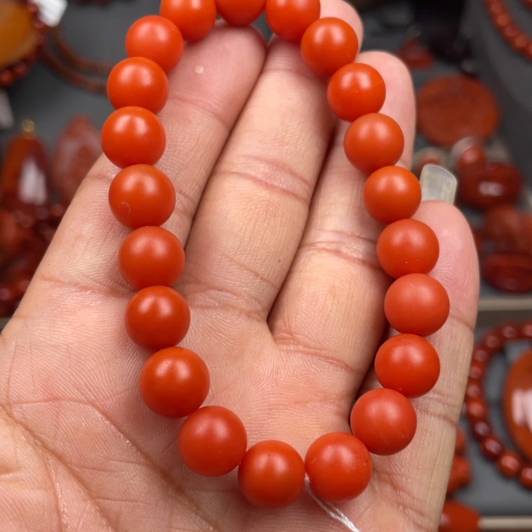 【闪购商品】南红玛瑙珠宝奇石未镶嵌单圈9➕