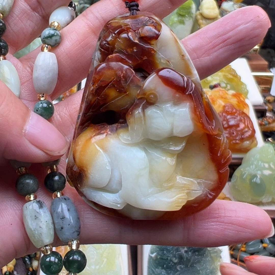 岫玉未镶嵌挂件挂件