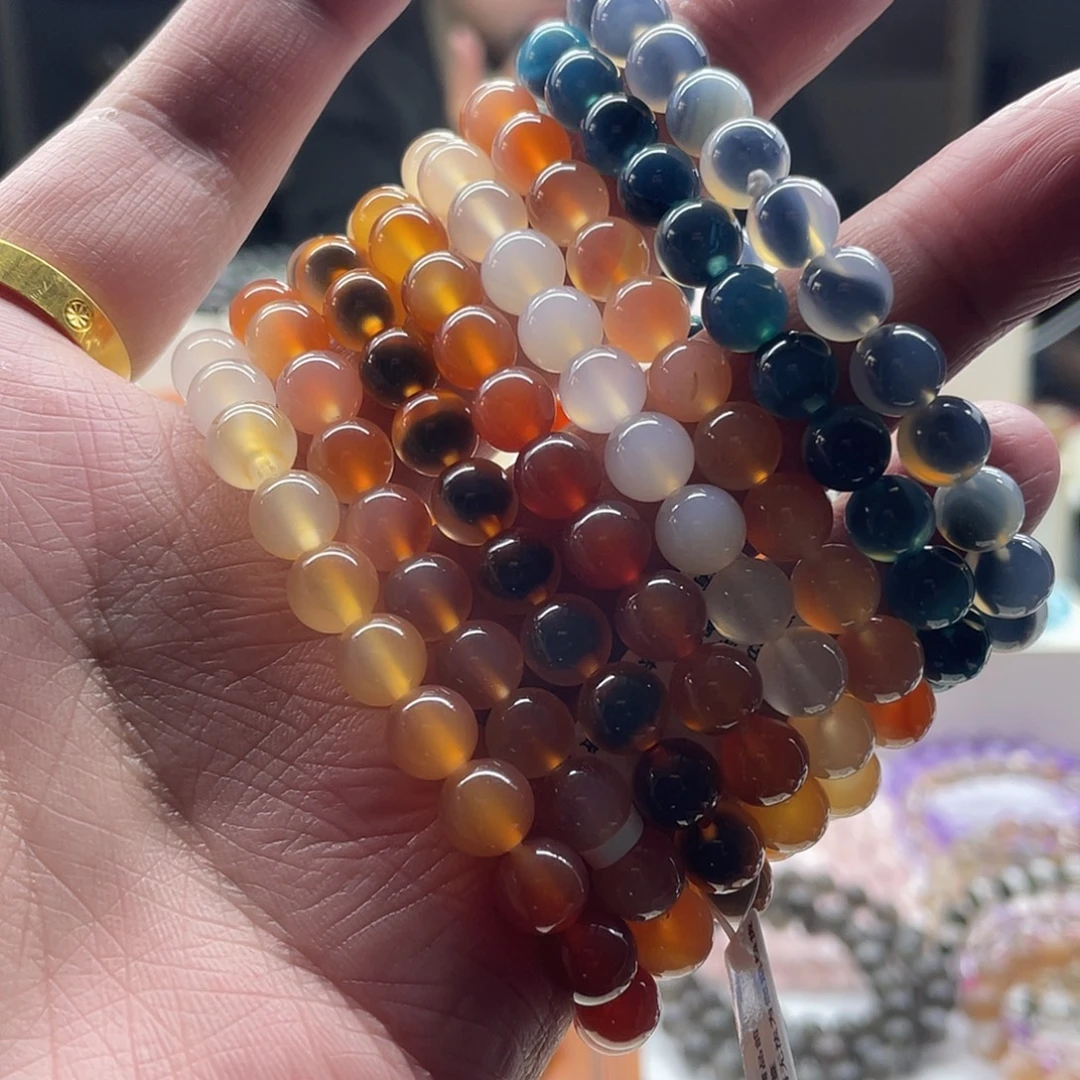 未镶嵌水晶手链糖心玛瑙手串