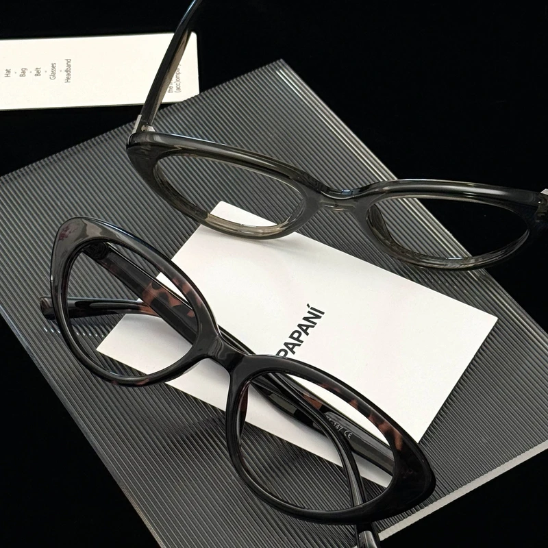 PAPANI热度超高版型春夏神器冷茶猫眼不压鼻防蓝光TR眼镜框架新款