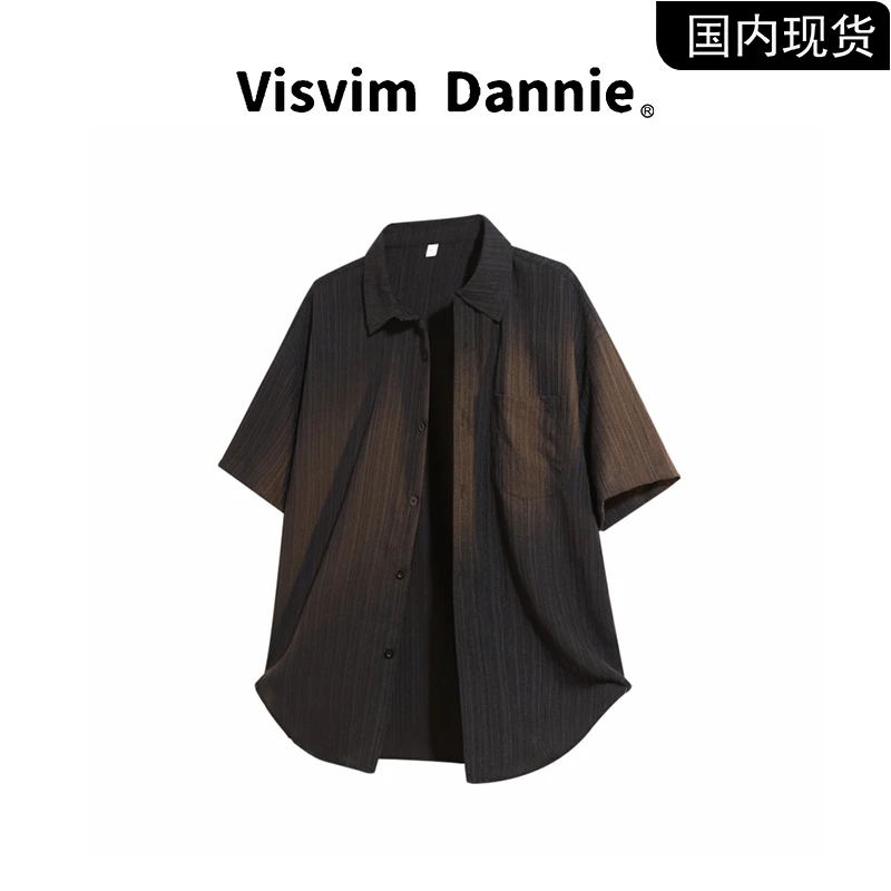 【品牌现货撤柜清仓】VISVIM DANNIE短袖衬衫男夏季简约休闲衬衣