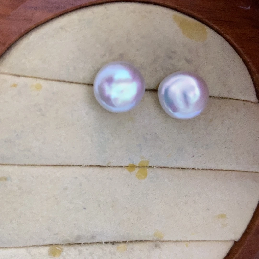 银S925镶嵌耳饰淡水珍珠