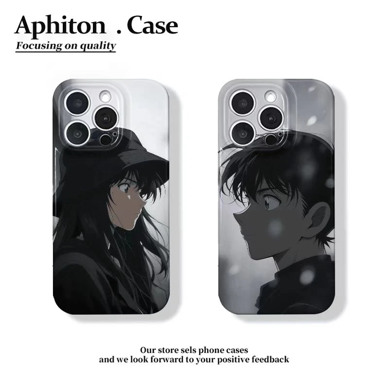 小兰新一情侣款对视适用苹果16菲林手机壳小米15vivoppo华为p70