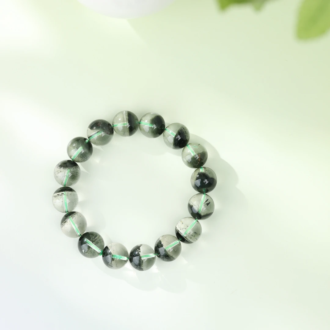 【央博玉】绿幽灵水晶手链-约12-13mm-YB93820616-多样性发一|BSJ3