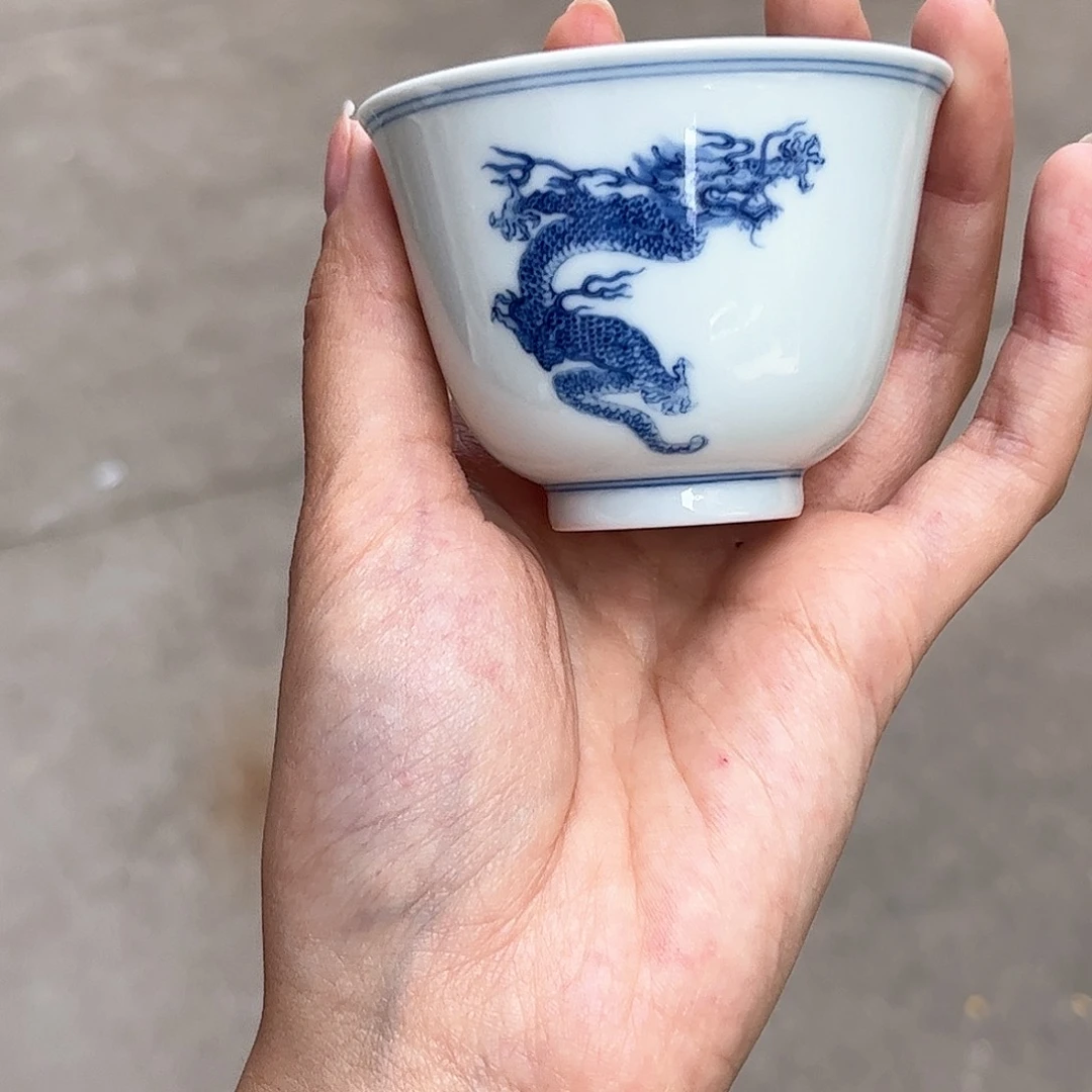 铃铛杯陶瓷手工手绘