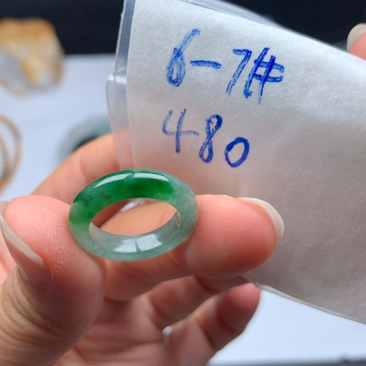 未镶嵌戒指翡翠戒圈