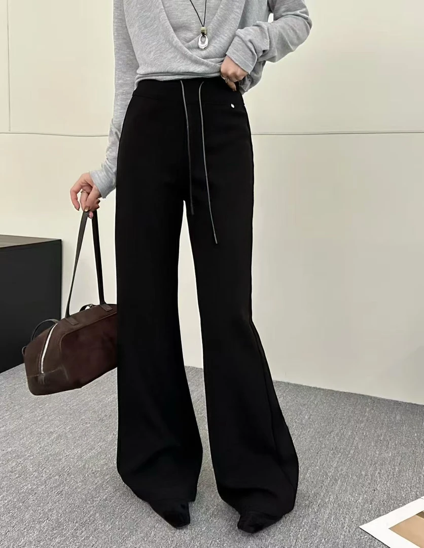 【钰姐精选】依水9625-修身显瘦超舒适微喇休闲裤高腰时尚休闲百搭